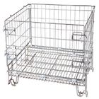 Logistics Wire Mesh Container 4 Layers Stackable Space Saving High Visibility With European Type Feet