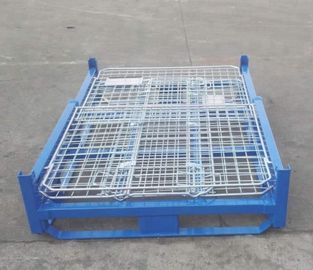 Industrial Wire Mesh Storage Containers Customized Size And Colors