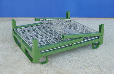 Half Drop Gate Wire Container Storage Cages Four Way Entry Easy To Operate