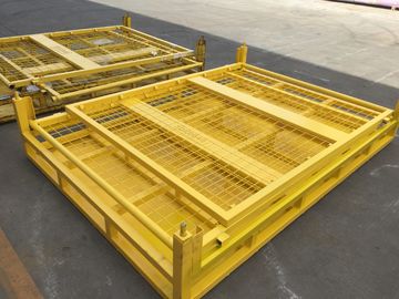 Half Drop Gate Wire Container Storage Cages Four Way Entry Easy To Operate