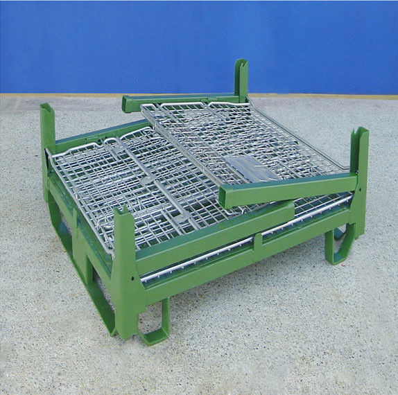 European Weld Stacking Collapsible Wire Container