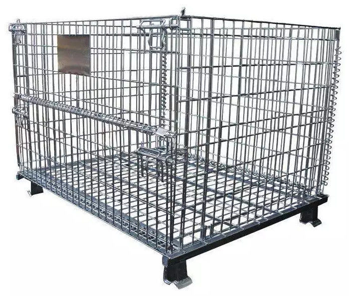 Supermarket Folding Stackable Wire Mesh Container